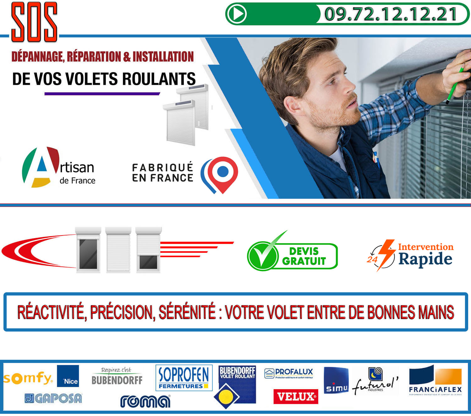 Depannage volet roulant Jouy le Moutier